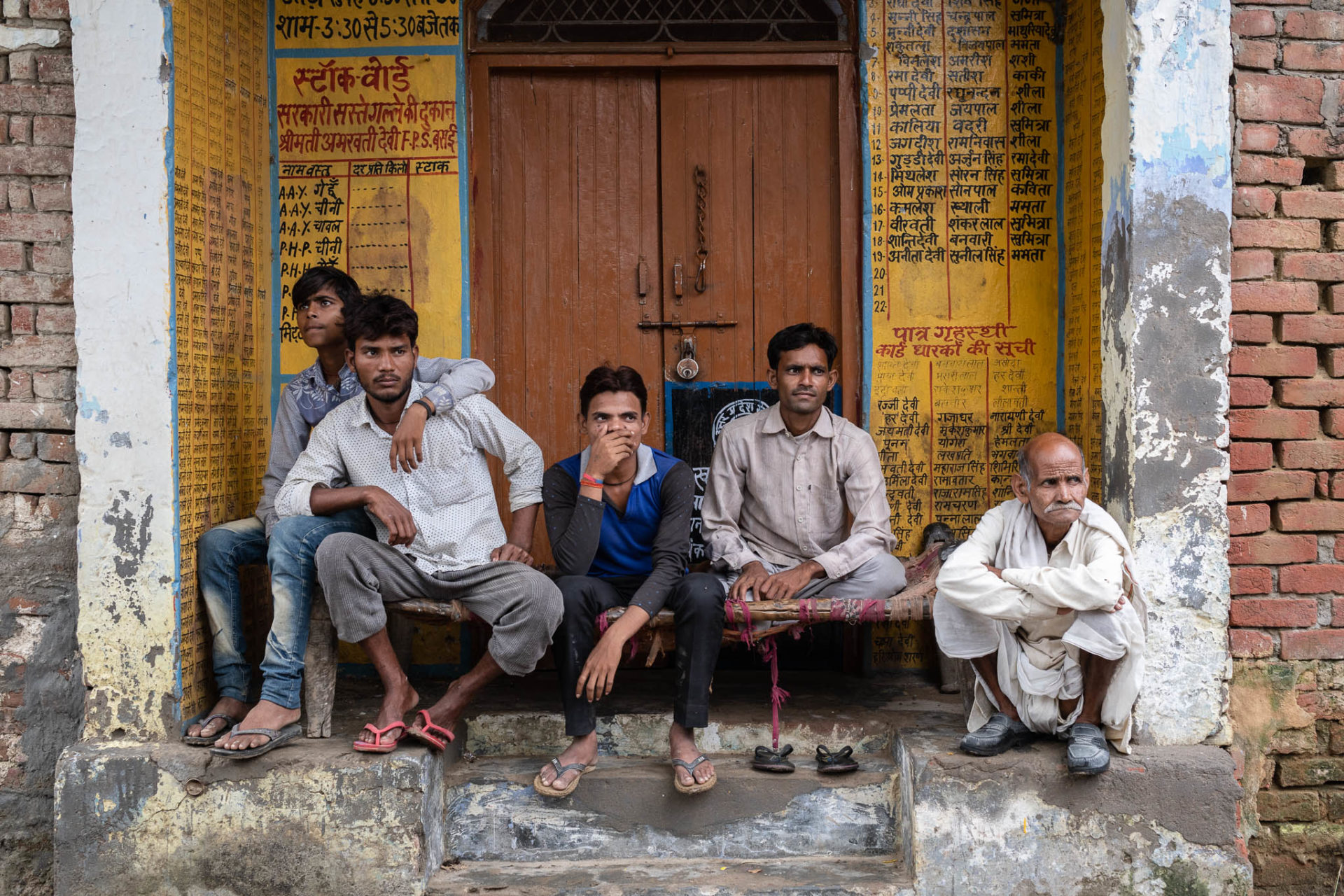 Villagers from the dalit community in Basai Babas Village, Uttar