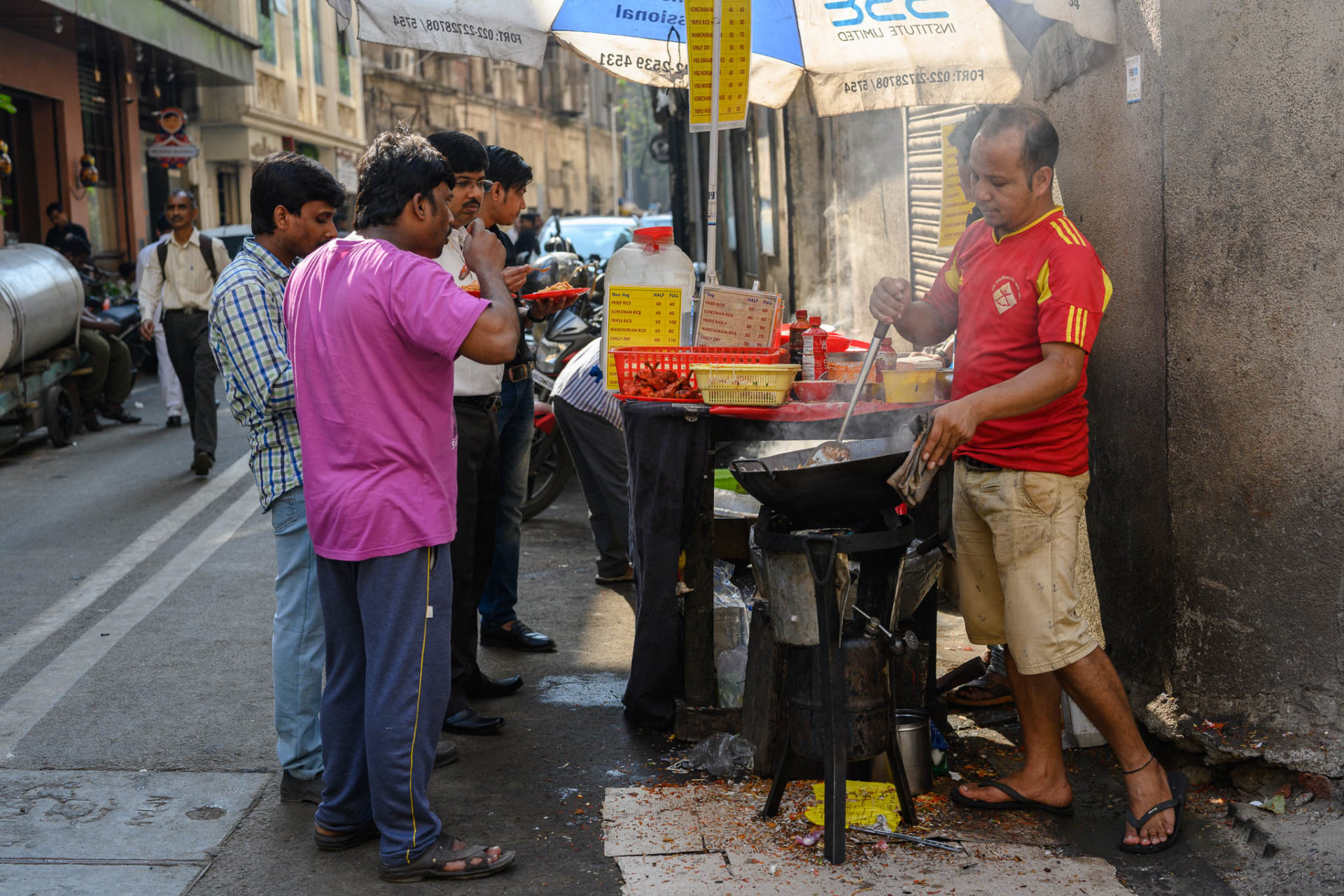 Chinese food stall near Dalal Street